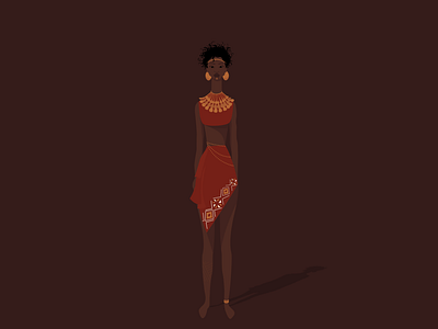 African character adobe illustrator africa african vibes africancharacter africangirl afro curlyhair design girl graphic design illustration illustrations jewelry