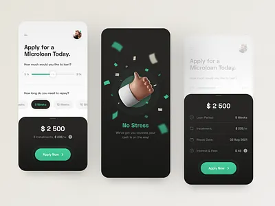 Microloans App Concept app design fintech loans microloans ui ux