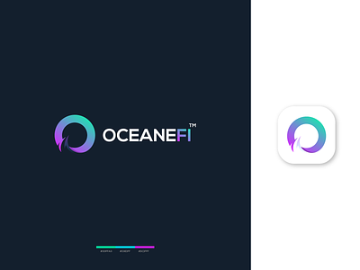 OCEANEFI Logo v3 concept gaming gradient inspiration logo meta metaverse o o logo oceanefi sol solana waves