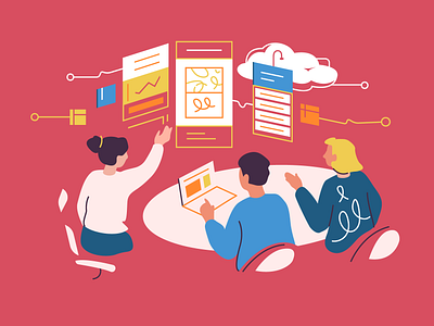 Next Level Marketing branding design digital art graphic illustration illustration art marketing study team teamwork technology ui vector vector art website illustration