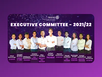 Executive Committee 2021/22 banner branding design graphic design posters volunteering