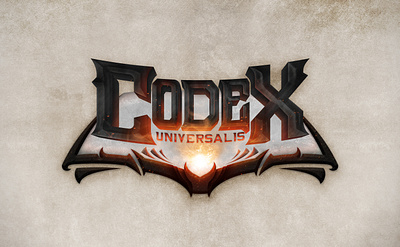 Codex fantasy game logo graphic design logo rpg title design