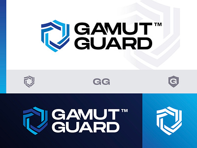 Gamut Guard Branding brand branding design graphic design logo minimal modernist shield software tech thick lines typography ui