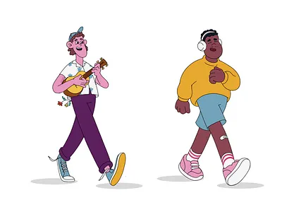 Character design 2d art boy cartoon character character development flat flowers illustration music tvpaint