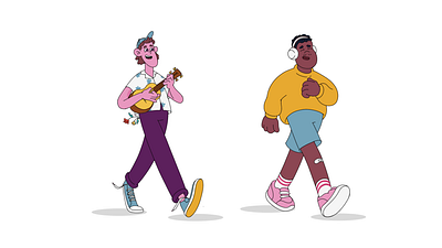 Character design 2d art boy cartoon character character development flat flowers illustration music tvpaint
