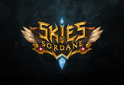 Skies of Sordane design fantasy game logo graphic design illustration logo rpg title design