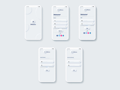 Mobile Login & Sign Up UI Design branding dark login ui design graphic design login login page login ui design logo mobile app mobile ui sign up page sign up ui design soft ui ui ui design ux design