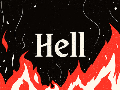 Fire animation design fire flame heat hell illustration motion music rock typography vector