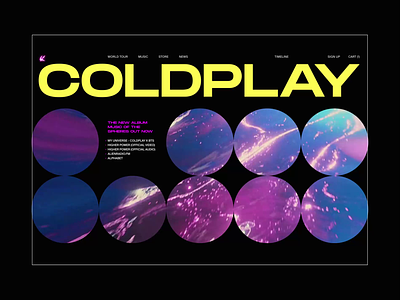 Coldplay Website Concept animation design minimal ui ux web