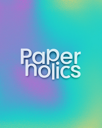 Paperholics Logotype creative cute gradient logo logotype mark paper company wordmark