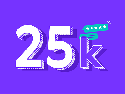 25k reviews on Trustpilot! 💬⭐ 2d brand celebration customer design fintech flat design hanateh illustration money transfer paysend reviews simple typography