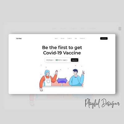 Co-Vac landing page 02 adobe xd design illustration ui ux webdesign