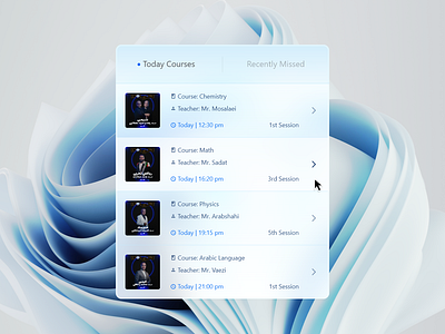 Tab Components blur component dashboard ui design glass graphic design microsoft ui uidesign uiux ux