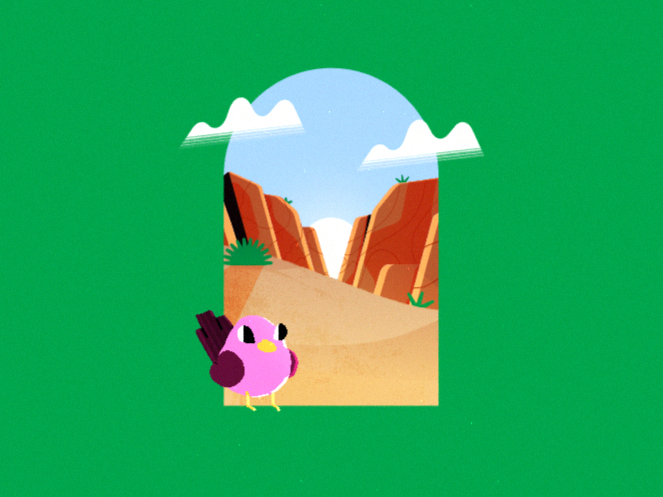 Mass Snap - Jordanian Independence Day animation bird clouds desert dune flag flying framebyframe hot illustration kiblind massnap plants rocks sand sky snapchat sun warm