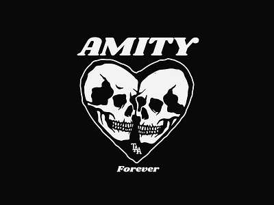 The Amity Affliction - Forever apparel clothing design graphicdesign heart illustration logo skull the amity affliction