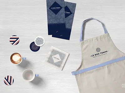 Le Bon Temps art branding design food french identity interiordesign logo minimalist restaurant