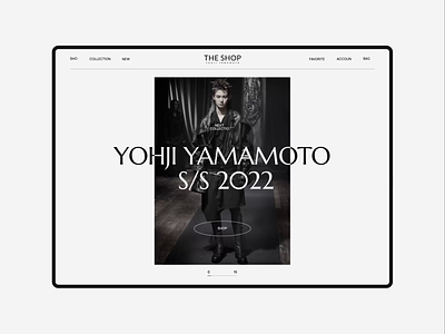 Yohji Yamamoto — redesign concept animation design minimal ui ux web
