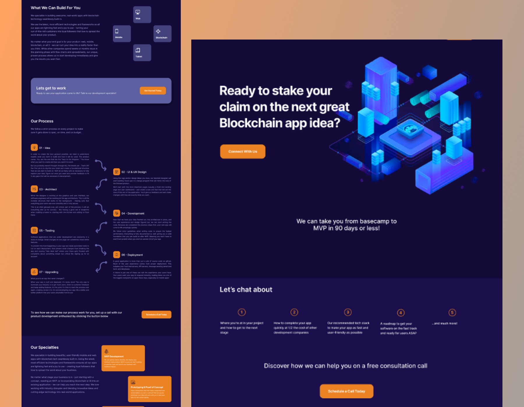 Example of Website redesign