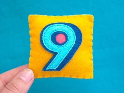 9 / Nineteenth 36daysoftype 9 felt handmade nine sewing type typography