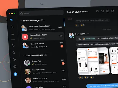 Messenger Dashboard Web App dashboard message messenger dashboard messenger web minimalist ui uidesign user interface userinterface web app