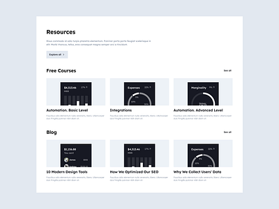 Resources Section - Zeus UI web kit academy academy section blog blog section materials materials section resources resources section section ui kit university university section web web ui kit