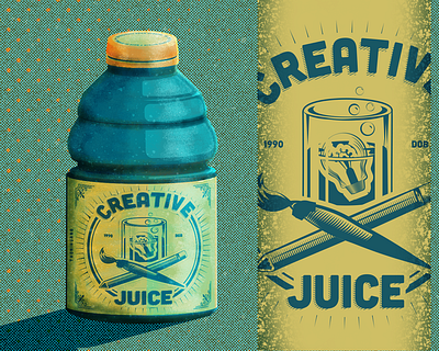 Creative Juice design illustration package vector