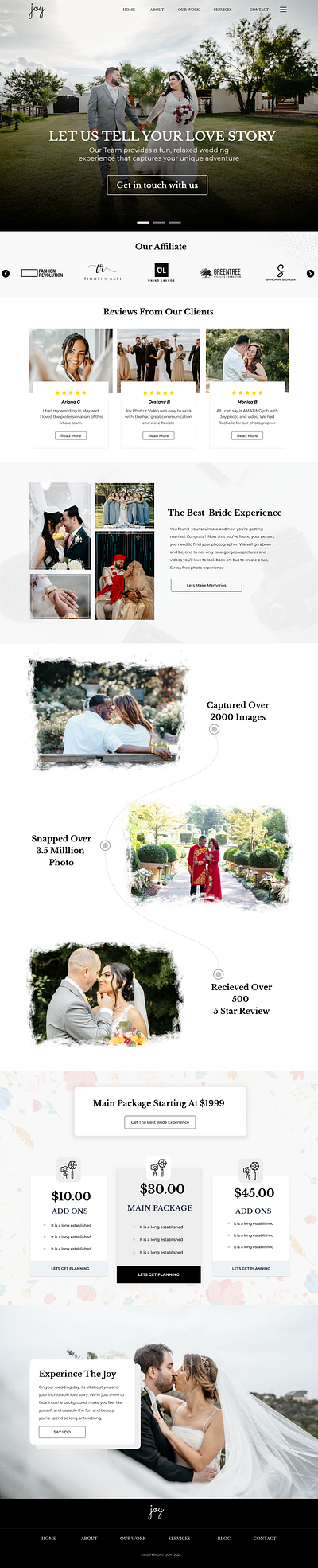 Wedding Landing Page branding graphic design ui