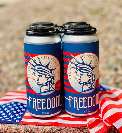 Freedom Kölsch Label Design beer beer label beer label design beverage beverage design design illustration label design package design