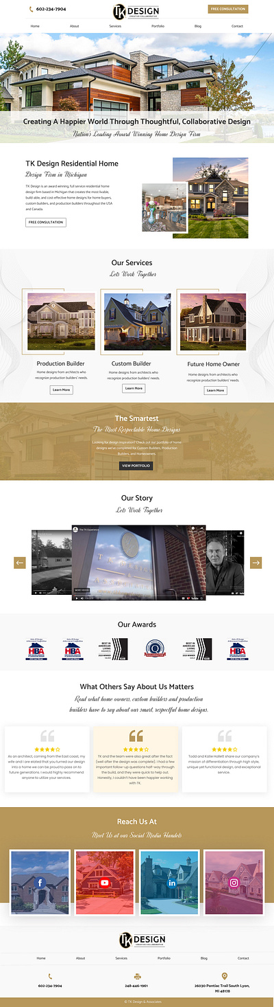 Tk Design Landing Page branding graphic design ui