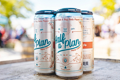 Half A Plan Beer Label Design beer beer label beer label design beverage beverage design design illustration label design package design