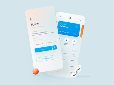 CIH Mobile UI design | Financial app app app design bank branding design figma minimal ui ux