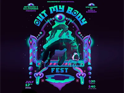 OMB Fest design digital painting digitalart festival flyer illustration music