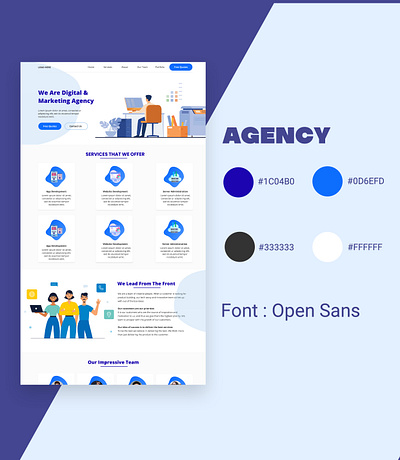 Agency Landing Page branding graphic design ui