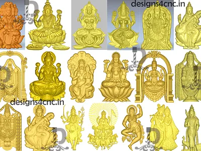 GODS 3d character artcam file 3d artcam character cnc design door laser stl