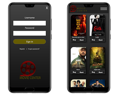 MovieCenter design figma ui ux ux design xd