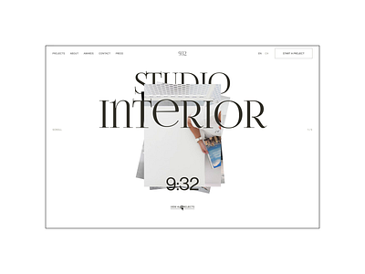 932 Interior Studio From China animation design minimal ui ux web