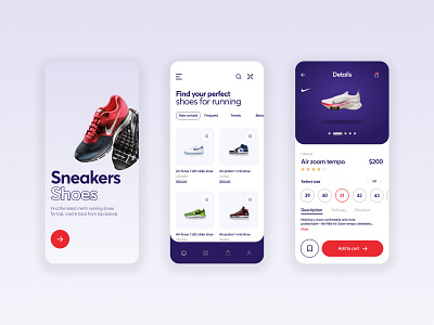 Nike Shoe Store blue brandidentity branding design illustration logodesign mobiledesign nike nikeshoes photoshop shoes ui uidesigner uiux