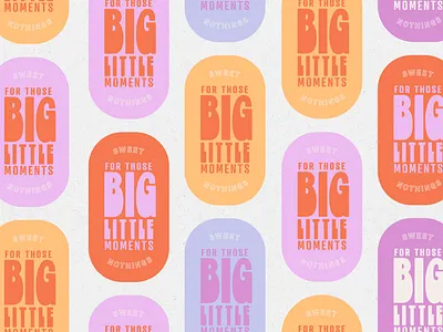 Sweet Nothings Additional Elements branding bright buttons colorful design illustration logo stickers typography