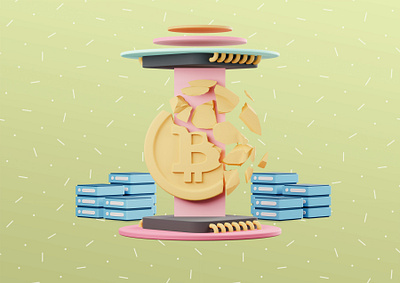 UI8 | Creation of cryptocurrency 3d abstract blender blendercycles design digital illustration illustration nft trend ui