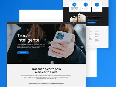 UI Exercise - Troca Inteligente [Apple] apple concept design figma heroimage interactiondesign landingpage ui uidesign userinterface userinterfacedesign