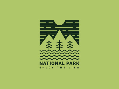 National Park area biosphere conservation design landscape line art logo minimal mountain national park natural nature pine tree preserve refuge reserve sanctuary source vector wildlife