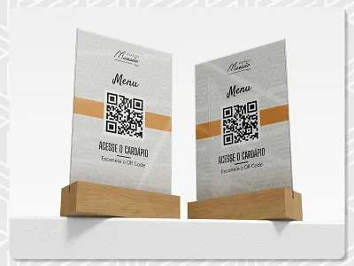 Espaço Mansão Stationery - Table Display branding cardápio clean design designs desktop display display events graphic design illustrator menu minimal qr code stationary table display