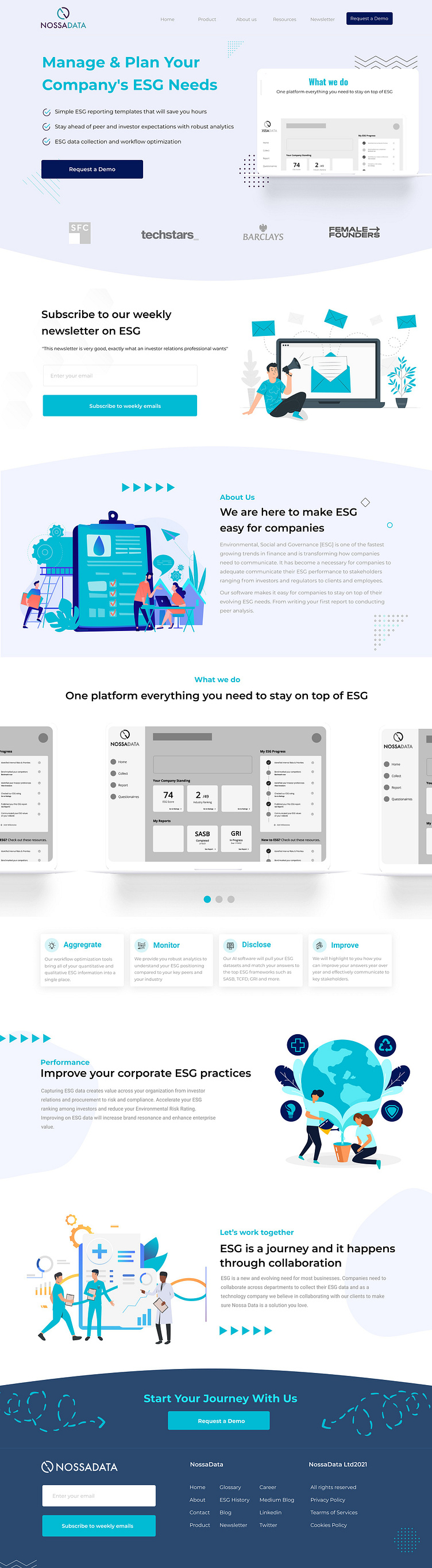 Nossa Data Landing Page Design by Zasya Solutions on Dribbble