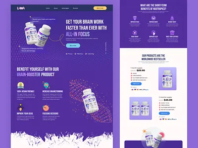 Supplement health care product website health care health care product health care product website landing page landing page design one page website product design product landing page product showcase website supplement supplement product supplement product website supplement website template design ui design uiux web design