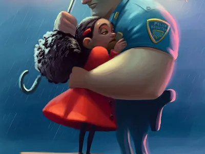 Love over Hate backtheblue cartoon character character design childrens book artist childrens book illustrator christ christian artist conservative design illustration jesus officer photoshop police sketch