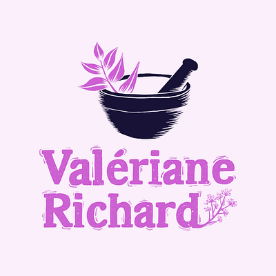 New portfolio identity linocut logo plants portfolio