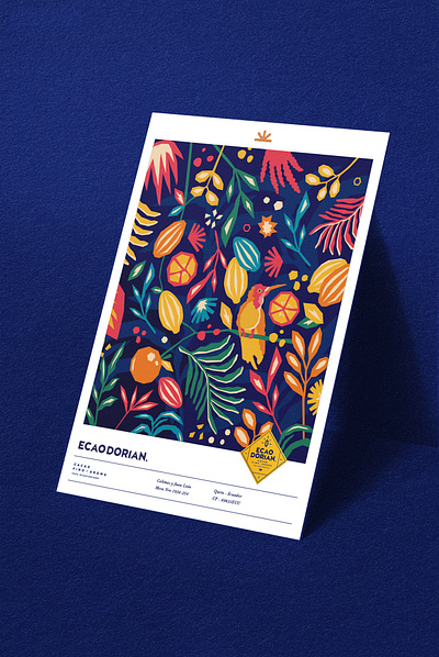 Poster Ecaodorian. art brand branding cacao design graphic design illustration logo pack packaging type typography ui ux vector