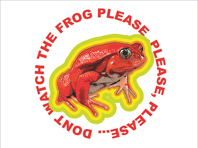 red frog. please dont watch it animal branding design graphic design icon illustration logo vector