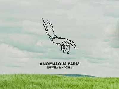 Anomalous Farm Logo cidery farm farm brewery farm logo farm to kitchen line art line logo new york farm organic farm upstate new york winery yakitori
