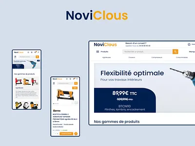 Tools E-commerce - NoviClous burger design diy e commerce ecommerce figma landing page luxury mobile online store prestashop products professional responsive shop sticky tools ui ux webdesign